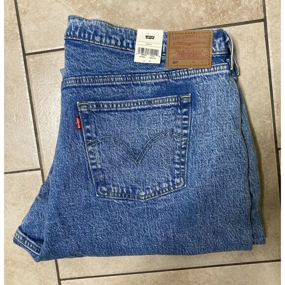 Levi's Premium 501 Original Fit Jeans Womens 22W Acid Wash Retro 90s Classic - Picture 1 of 13